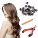 Faletony 3 in 1 salon 100 x microring set microrings loop needle microring microring needle Zange tool set hair extension kit for hair extension accessories (black/brown/beige)