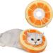 ANWA Adjustable Cat Cone Collar Soft, Cute Cat Recovery Collar, Cat Cones After Surgery for Kittens Medium (7-18 lbs) Orange