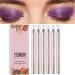  Generisch Set of 6 glittery and shimmering eyeshadow brushes - Waterproof - With colored eyeshadow applicators - Shimmery cream pencil with glitter - For makeup - Buy Online on GoSupps.com