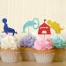 24pcs Circus Cupcake Toppers Circus Animal Cupcake Toppers Colorful Glitter Carnival Cake Decoration for Kids Carnival Themed Baby Shower/Birthday Party Supplies - Buy Online on GoSupps.com