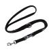 DDOXX Airmesh dog leash - 2m 3-way adjustable dog leash for all dog sizes - M (Black) Black M - 2.5 x 200 cm
