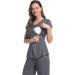 Women's Maternity Pyjama Set | Short Sleeve Tops & Long Pants | Summer Cool Moisture Wicking | XXL Dark Grey - Buy Online on GoSupps.com