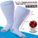 Ancrina Plus Size Compression Socks for Women & Men - 3XL-4XL Blue for Sports Running Air Travel & Cycling - Buy Online on GoSupps.com
