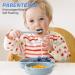 Suction Plate Set for Baby | Silicone Toddler Divided Dish with Fork and Spoon | BPA Free | Dusty Blue - Buy Online on GoSupps.com