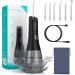 Cleaning flosser Dental 400ml Large Capacity Portable 360 Rotation 5 Cleaning DIY Modes 6 remplaceable Tips flossers for Braces Black