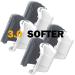 3.0 Soft cats brush massage corner for cats self -groomer cat loves corner brush cat toys with catnip remove tickle for massages 4 pack 3.0 soft gray (4 pieces)
