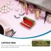 Solustre Retro Embroidery Lipstick Box - 3pcs Satin Silky Holder Case for Makeup & Jewelry Storage | Perfect Organizer for Women & Girls - Buy Online on GoSupps.com