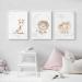 Exquleg 3 Set Nursery Posters - Cute Giraffe & Hare Animal Wall Art for Kids Room Decoration (30x40cm) - Unframed Baby Room Decor - Buy Online on GoSupps.com
