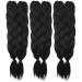 Xpression Pre-Stretched Braiding Hair 48 Inch 6 Bundles - 100% Kanekalon TZ Braid Extensions (Pack of 3) 1B - Buy Online on GoSupps.com