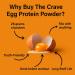 BUY THE CRAVE Egg Protein Powder Egg White Powder Soybean Powder Lactose Free Protein Powder - Unflavored & Dairy Free (32 OZ) - Buy Online on GoSupps.com