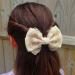 Topkids Accessories Handmade Hair Bow Vintage Luxury Beautiful Clip In Hand-Made Hair Bows Stylish Girls Women's Kids Children's Hand-Made Boutique Designs (Grosgrain w/Lace & Pearls) Grosgrain w/ Lace & Pearls - Buy Online on GoSupps.com
