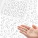MIKIMIQI 700 Pcs Clear Dewdrop Holographic Water Droplets Embellishments Scrapbooking Card Making Supplies Resin Dewdrop Beads Clear Waterdrop for DIY Crafts Paper Decor (AB Clear)