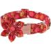 Unique Style Paws Halloween-Hundhalband pumpkin dog collar adjustable comfortable cotton blower band for boys-girl dogs flower neck band with metal buckle S neck circumference 10-16in S F: pumpkin