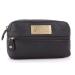 Catwalk Collection Handbags - Women Leather Make -up Bag Small - Cosmetic bag for handbag - Multifunctional bag for trip - Savannah - Black