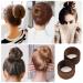 YuCool 3 Pack Mini Magic Bun Maker Set with Foam Sponge - Brown Hair Accessories - Buy Online on GoSupps.com