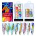 Xuejian 6/12 colors metallic pearl watercolor -colored marble nail glitter chrome pigment ombre gradient nail art design powder dust manicure accessories for nail art drawing