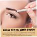 CANIGHT 2pcs Double-headed Waterproof Eyebrow Pencil Brow Pencil with Brush Eyebrow Pencil Brown Abs (shell) - Buy Online on GoSupps.com
