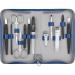 Solingen Manik r Set 12 Party - nail set men and women with everything you need for the manicure and pedicure in high -quality synthetic leather etui blue