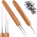 Dreadlocks Crochet Hooks, Crochet Hooks for Dreadlocks, Dread Locks Crochet Loc Needle for Braid Craft 0.5mm ( 1 Hook and 2 Hooks) 2 PCS