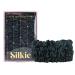 Silkie 4 Set 100% pure mulberry lide black thin hair tie with travel bags hair tie for every day hair care ponytail holder without hair damage (emerald)