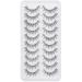 Outopen Manga Lashes 10 Pairs Pack - Japanese Anime & Korean Asian Style | Natural Look, Wispy Spiky, Short Fake Eyelashes with Clear Band - C-Clear Band Y6 | 8-13mm - Buy Online on GoSupps.com