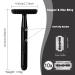 Matte Black Safety Razor Eco-Friendly Single Blade Razors for Men & Women | Includes 10 Double Edge Blades | Perfect for Long Hair & Zero Waste Grooming - Buy Online on GoSupps.com