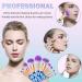 10pcs Premium Synthetic Makeup Brush Set - Blue & Purple Gradient with Diamond Handle | Perfect for Foundation Powder & Eyeshadow - Professional Zebra Pattern - Buy Online on GoSupps.com