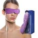 Heated Eye Mask with Detachable Flaxseed fillings, Moist Heat USB Heating Compress for Dry Tired Puffy Eyes, Dark Circle, Blepharitis, Stye, Sinus Pain Pressure Relief (Purple)