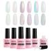 AIMeili pearl effect gel nail polish hema free uv lacquer gel nail polish set 8ml 6 colors pearl uv nail polish set color gelack soac off gel nail polish set manicure poison 42 kit6-42_8ml