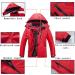 INVACHI Women's Waterproof Ski Jacket - Red, Small | Warm Winter Snow Coat - Windbreaker Hooded Raincoat - Buy Online on GoSupps.com