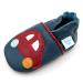 Dotty Fish Soft Leather Baby Shoes. Toddler Shoes for Boys. Non-Slip Suede Soles. 0-6 Months - 4-5 Years 4-5 Years Navy Cars