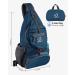 Waterfly Small Foldable Sling Bag | Crossbody Backpack for Men | Lightweight Travel & Hiking - Blue - Buy Online on GoSupps.com