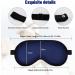 Silk Sleep Mask with Adjustable Strap - Satin Blackout Eye Mask for Men & Women - Blue - Buy Online on GoSupps.com