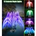 SZMP Pond Fountain 2024 Upgraded with 12 LED Lights - Floating Pool Waterfall for Pool, Pond, Garden - Colorful Lights - 32.8ft Power Cord - Buy Online on GoSupps.com