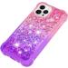 Tivenfezk Nadoli Glitter Drive Sand Shell for iPhone 15 Pro | Shockproof Gradient Liquid Case - Pink Purple Transparent Bumper Cover - Buy Online on GoSupps.com