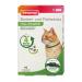 Beaphar - tick and flea protection collar for all cats from 12 weeks - repellent - 4 months protection against ticks fleas and mosquitoes - band length 35 cm - silver / black reflective green 4 months