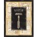 Image on rolled canvas motif: fur care razor Audrey Charlene vertical art print black-brown razor bathroom men's care canvas art print 35.6 x 38.9 cm