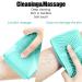 Homid Silicone Back Scrubber for Shower - Exfoliating Bath Body Brush with Double Sided Handle & Foot Scrubber - Long Bath Strap for Back Cleaning - Green - Buy Online on GoSupps.com