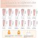 24Pcs Pink Gradient Rhinestone Coffin Press-On Nails - Long Ballerina False Nails for Women and Girls - Buy Online on GoSupps.com
