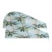 Hawaii Flamingo Dry Hair Cap 2 Piece Quick Drying Towel Set with Button Headband Super Absorbent Soft & Comfortable