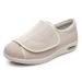 WCXTY Diabetic Shoes for Women Indoor Comfortable Breathable Diabetic Slippers for Men Lightweight Adjustable Shoes for Edema and Swollen Feet Unisex with Arch Support 6.5 Beige