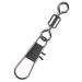 Barrel Snap Swivels Fishing, 100pcs Rolling Swivel with Safety Snap Copper Stainless Steel Fishing Line Connector for Saltwater Freshwater 100PCS 8#