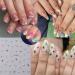 Star Nail Stickers - 3D Glitter Self-Adhesive Decals | 6Pcs Laser Stars in Gold Silver Black & White with Rhinestones for Nail Art - Buy Online on GoSupps.com