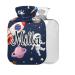 Galaxy Space Rocket Hot Water Bottle with Cover 2L Large Hot Water Bag for Pain Relief Hot and Cold Compress 2L 08#