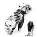Ski Gloves, Waterproof Snow Gloves -30 Winter Gloves for Cold Weather Touchscreen Snowboard Gloves Warm for Men Women White Medium
