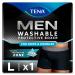 TENA Men - Washable Protective Pants - Soft Comfy and Secure Boxers for Drips and Dribbles - Invisible Protection Classic Cut - Light Absorption - Pack of 1 - Black - Size L L (Pack of 1)