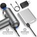 Deep Tissue Percussion Muscle Massage Gun - USB Rechargeable Handheld Electric Massager for Athletes - Super Quiet 6 Speed High-Intensity Vibration - 4 Message Heads - Gray - Buy Online on GoSupps.com