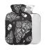 Moth Dead Head Hot Water Bottle with Cover 1L Small Hot Water Bag for Pain Relief Headaches Neck and Shoulders BPA Free