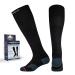 Wonder Young compression stockings for women and men blood circulation (1 pair) 20-30 mmHg athletic running cycling compression stockings black l