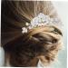 Mikinona Bangs Comb Bride Hair Accessories Wedding Floral Headpiece Bride Wedding Hair Comb Wedding Hair Decor Rhinestone for Hair Flower Side Comb Flower Hair Side Comb Aluminum Alloy - Buy Online on GoSupps.com